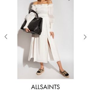 Chalk white dress from All Saints brand new with tags.